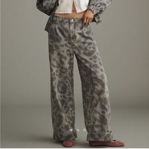 Anthropologie | NWT | Pilcro Leon Double Hem High Rise Wide Leg Cuffed Jeans